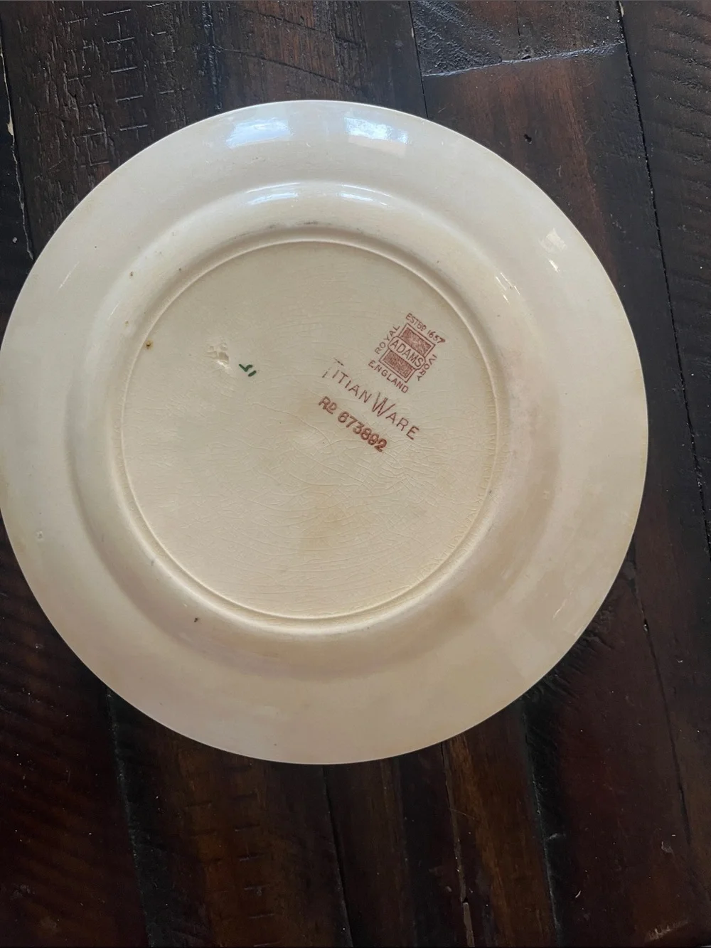 Adams Royal Ivory Fruit Motif Dinnerware Vintage 1920’s Fruit Design RD 67389